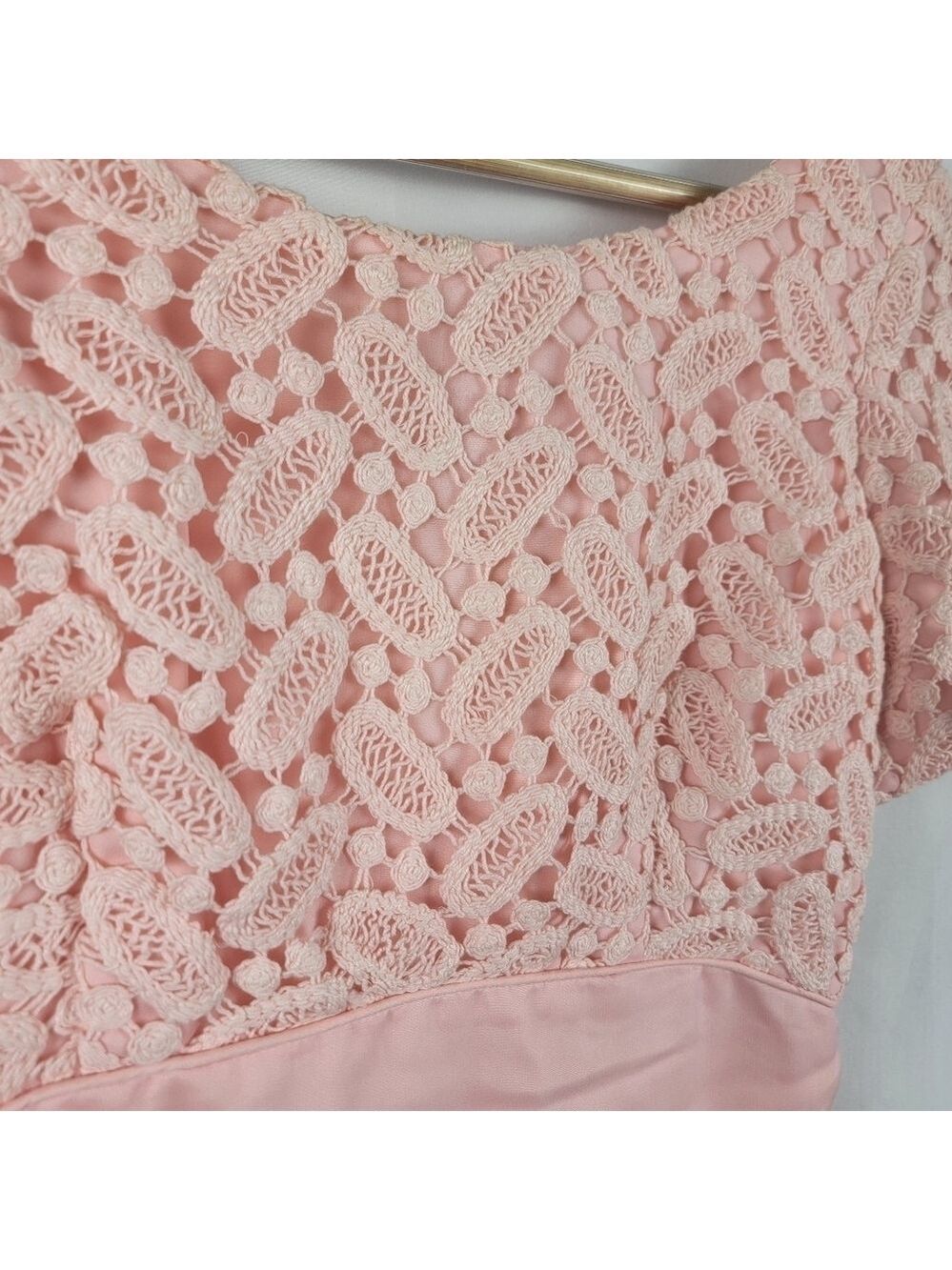 Vintage Dress Empire Waist Pink #1826 - Picture 6 of 16